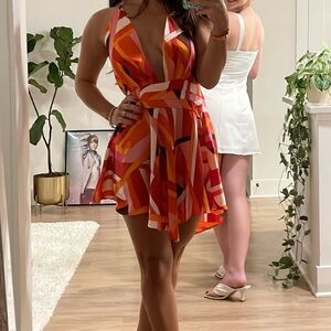 Luxxel Brand, Small, abstract colorful dress, perfect dress for the summer